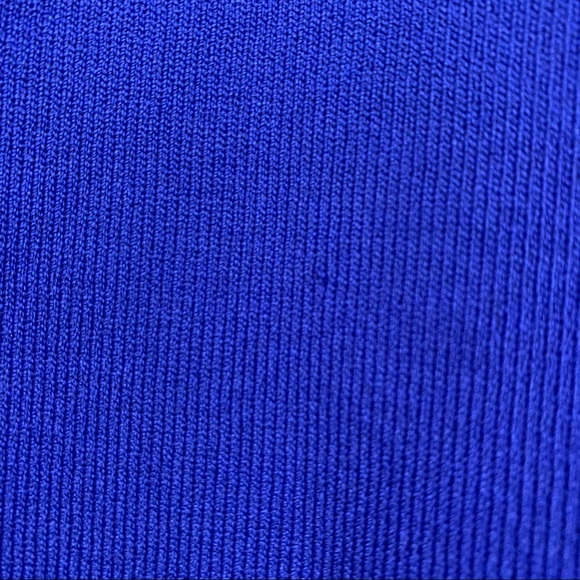 INC Macy’s Solid Cobalt Blue Stretchy Dressy Sweater  Tiered Ruffle Sleeve - Picture 9 of 16